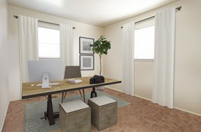 Rantoul apartment for rent - a home office with a desk and a computer