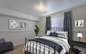Grand Forks Afb apartment for rent - a bedroom with a bed and a window
