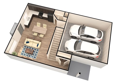 Floor plan for 3 beds, 2 baths, 2012 sqft