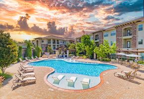 Fairview apartment for rent - a swimming pool at the resort on a cloudy day