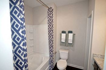 Oval tub with combo shower