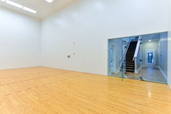 Racquetball court view