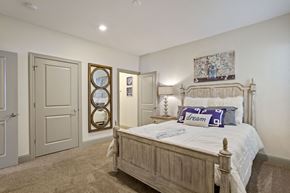 Valley Park apartment for rent - a bedroom with a bed and a closet