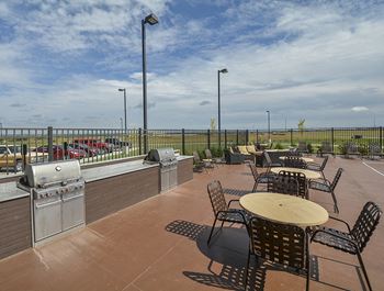 Outdoor kitchen with grill