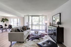 Reston apartment for rent - a living room with a couch and a table