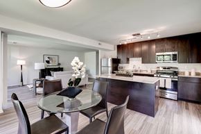Reston apartment for rent - a kitchen and dining room with a table and chairs