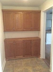 Emlenton apartment for rent - Brown cabinets in a kitchen.