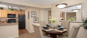 Scottsdale apartment for rent - a dining room and kitchen with a table and chairs