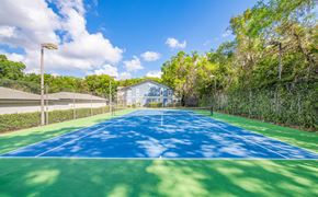 Lake Mary apartment for rent - a tennis court with a house and trees in the background