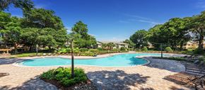 Lake Mary apartment for rent - a swimming pool with trees and a resort style pool