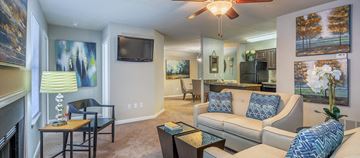 Charleston apartment for rent - a living room with a couch and a television