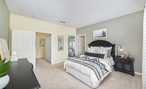 Charlotte apartment for rent - a bedroom with a large bed and a closet