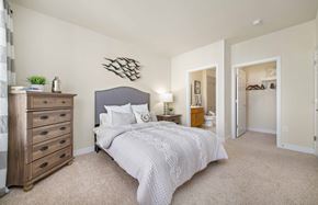 Fredericksburg apartment for rent - a bedroom with a bed and a dresser