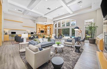 Raleigh apartment for rent - a large living room with couches and chairs
