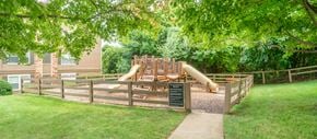 Murfreesboro apartment for rent - a playground in the backyard of a home with a wooden fence