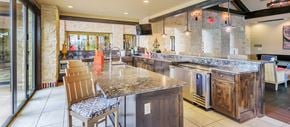 Overland Park apartment for rent - the kitchen has granite counter tops and stainless steel appliances
