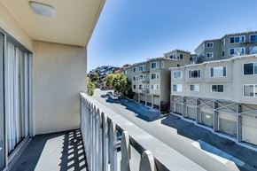 San Francisco apartment for rent - the view from the balcony of an apartment building on a sunny day