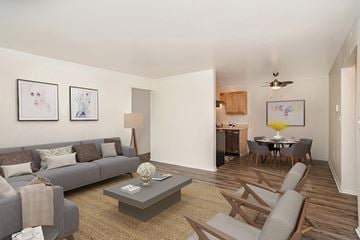 Wyoming apartment for rent - a living room with a couch and a table