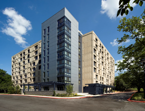Columbia apartment for rent - a rendering of a large apartment building on the corner of a street