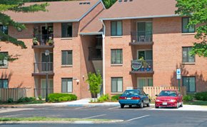 Columbia apartment for rent - two cars parked in front of an apartment building
