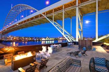 Rooftop terrace with fire pit, gas bbqs and outdoor television
