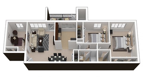Floor plan for 3 beds, 1.5 baths, 1150 sqft