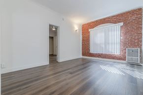 Los Angeles apartment for rent - Living area with brick wall