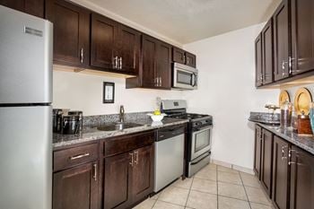 Spacious kitchen with pantry cabinet