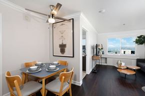 San Diego apartment for rent - A dining room with a table set for four.