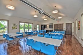 Westport apartment for rent - a large dining room with tables and chairs