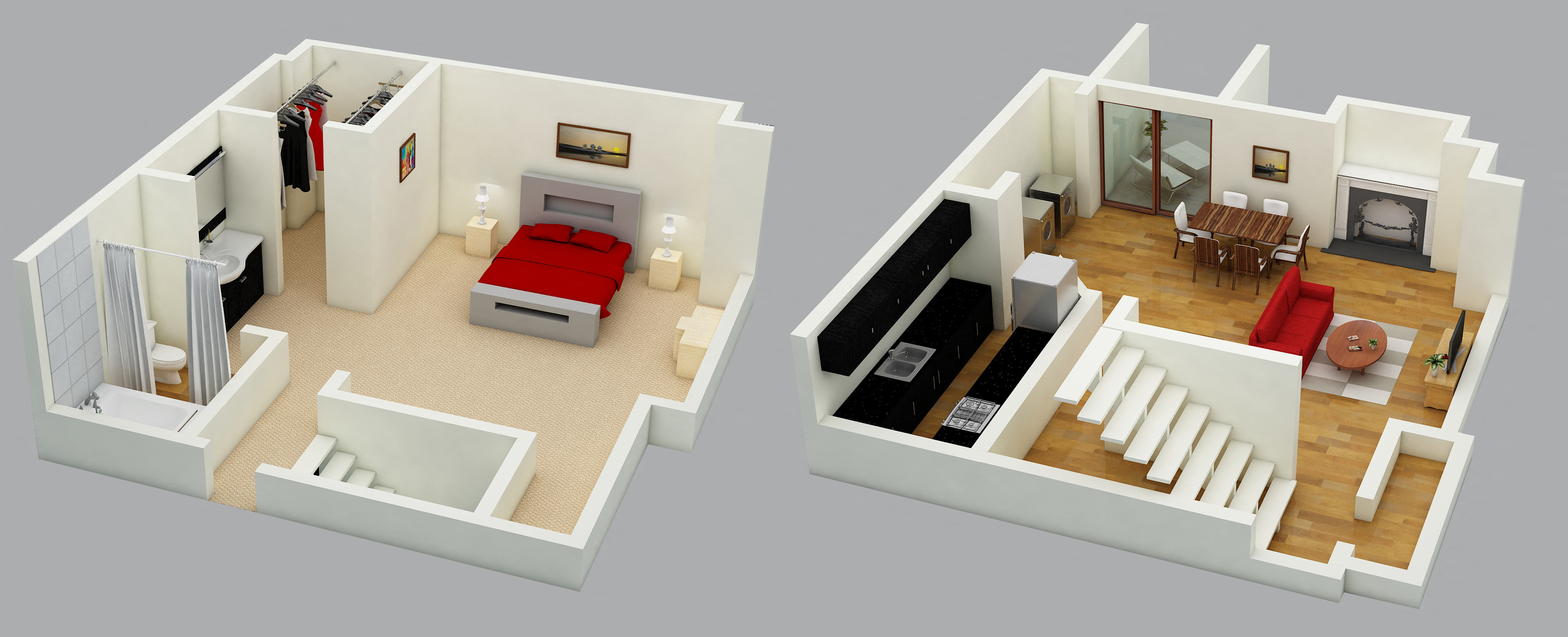 Floor plan for 1 bed, 1 bath, 850 sqft