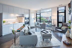 Washington apartment for rent - a living room and kitchen in an apartment