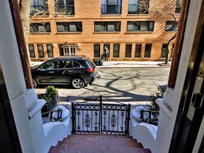 New York apartment for rent - a car parked on a street in front of a building