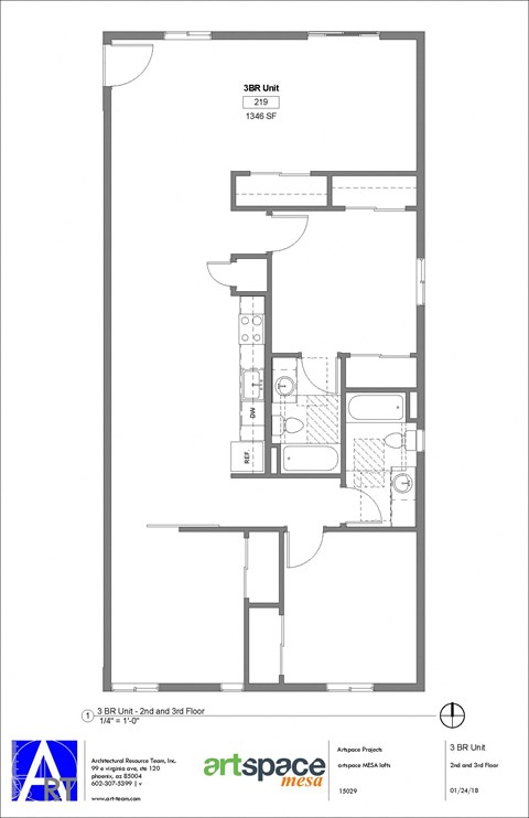 Floor plan for 3 beds, 2 baths, 1600 sqft