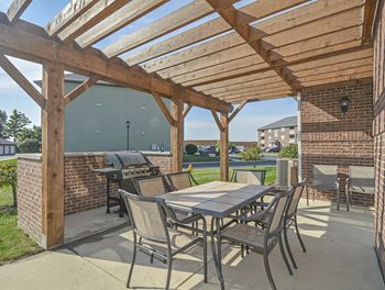 Grilling area with pergola