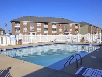 Outdoor swimming pool with sundeck