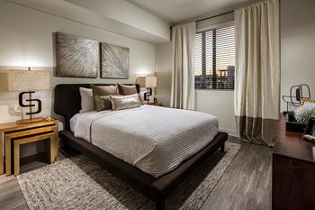 Choice of wood-style and carpet flooring in bedrooms