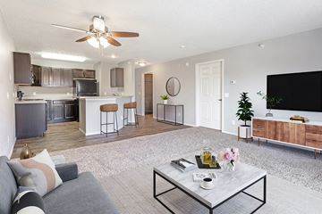 Sioux Falls apartment for rent - a living room with a couch and a coffee table