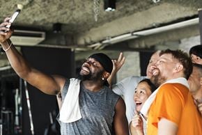 Washington apartment for rent - group-of-diverse-friends-taking-selfie- at Fairmont  Apartments, Washington, 20009