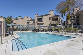Stockton apartment for rent - Pool with seating l Quailwood Apts in Stockton 