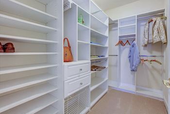 Abundant closet space inclusive of linen closets