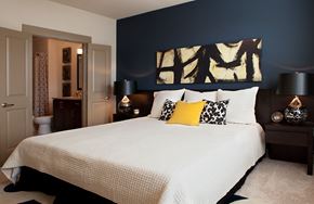 Dallas apartment for rent - model unit bed room