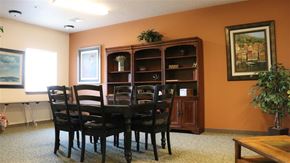Rexburg apartment for rent - a dining room with a table and chairs