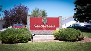 Twin Falls apartment for rent - the sign in front of the glencoe apartments parking lot