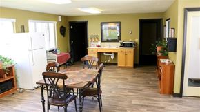Fruitland apartment for rent - a kitchen and dining room with a table and chairs