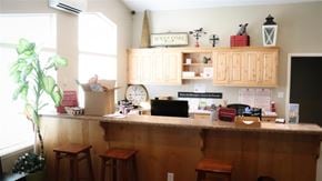 Jerome apartment for rent - a kitchen with a counter and some stools