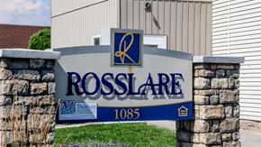 Idaho Falls apartment for rent - a sign for a rossdale sign in front of a building