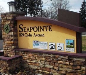 Lewiston apartment for rent - a sign for seapointe 112c cedar avenue