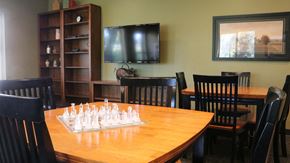 Rupert apartment for rent - a game room with a chess board on a table