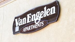 Nampa apartment for rent - a sign on the side of a building that reads apartments